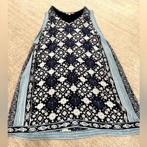 Calypso St Barth VNeck knee length dress with attached jersey underlay. Size XS